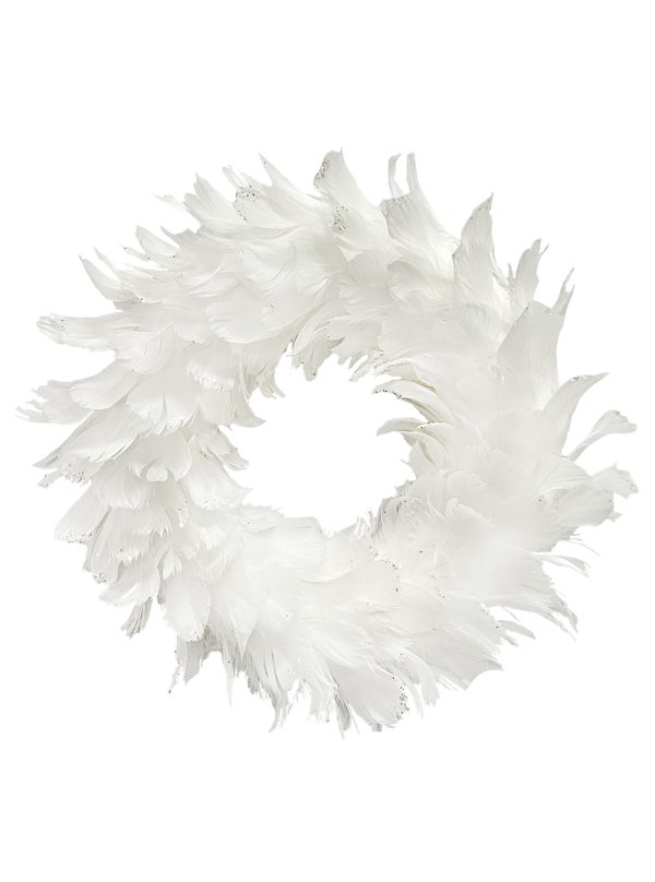 Pollyanna Christmas Wreath White Feather