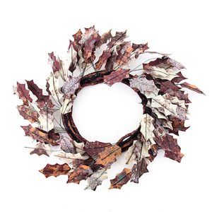 Brown & White Leave Wreath (Pollyanna)