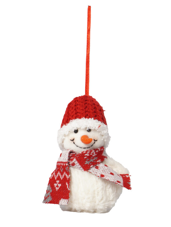 Hanging Snowman with Knitted Hat (Pollyanna)