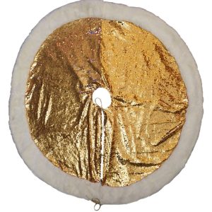 Metallic Tree Skirt with Faux Fur trims (Pollyanna)