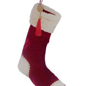 POLLYANNA CHRISTMAS Sequined Red Hanging Sock