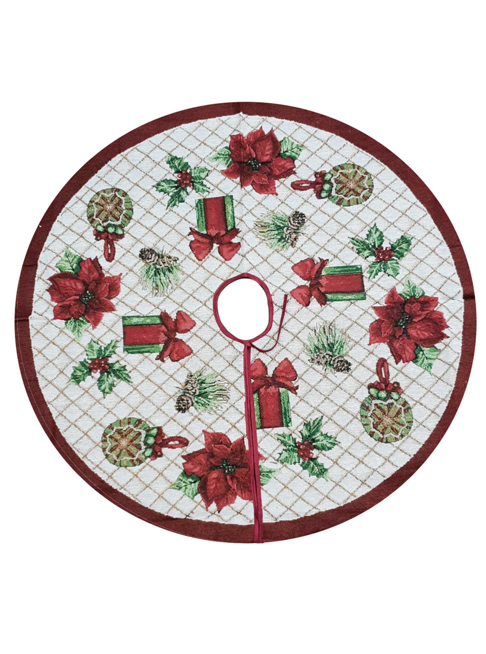 Tree Skirt with Christmas elements (Pollyanna)