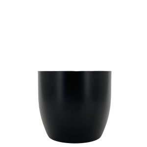round planter - white / black