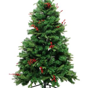 Mixed Christmas Tree with Berries & Pinecones